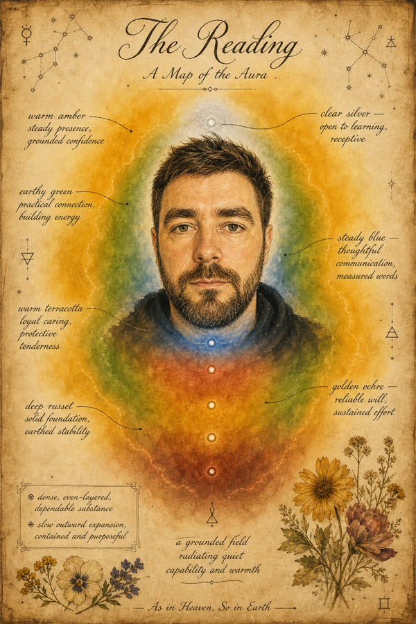 An example aura reading chart